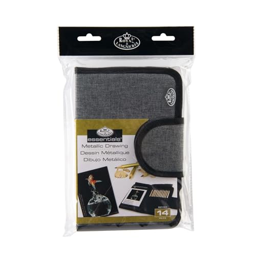 Royal & Langnickel Essentials Keep N' Carry Metallic Drawing Set, 14pc