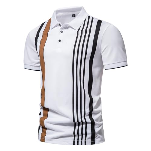 Polo à manches courtes rétro homme t-shirt col travail et haut de golf décontracté