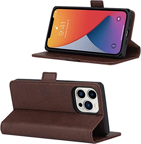 Étui en cuir pour iPhone 13 marron un style intemporel