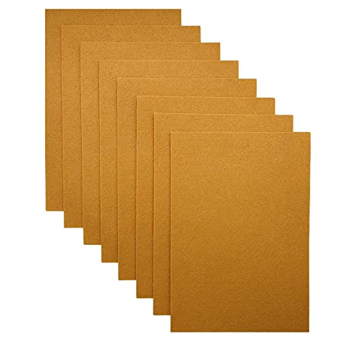 Image of Jtnohx Stiff Felt, 2mm Thick Felt Sheets for Crafts, 8 inchx12 inch Hard Felt Fabric Squares 8Pcs for DIY Projects (Brown)