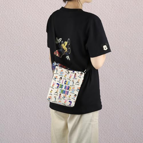 MNIGIU Burgers TV Show Inspired Gift I Can Do Hard Things Crossbody Bag Burgers Quote for TV Show Lover4