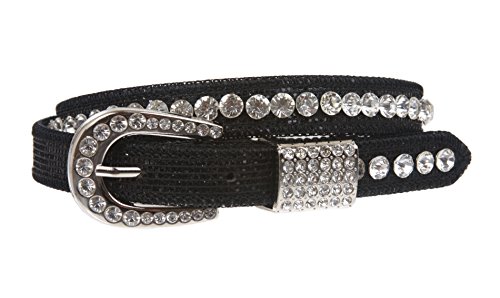 Ceinture fille noir 71cm beltiscool - Accessoire pantalon enfant réglable 71,12 cm