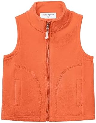 Mud Kingdom Toddler Boys Vest Jacket Fleece Lightweight 4T Orange