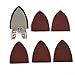 Sanding Sheets and Triangular Sanding Pad for Oscillating Power Tool Accessories, 25 Pieces Assorted Grits 60/80/120/180/240, for Standard Multi-Function Tools