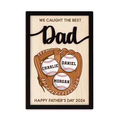 We Caught The Best Dad, Personalized Father’s Day Baseball