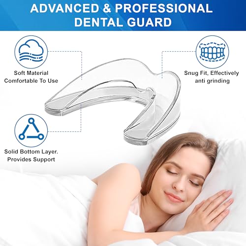 Mouth Guard for Sleeping, Teeth Grinding Mouthguards for Sleeping, Mouth Guard for Grinding Teeth at Night, Night Guards for Teeth Grinding for Adults (4 Pack) - Image 6