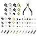 Produktbild 60 Stück Reißverschluss Reparatur Set, Ersatz Zipper für Reißverschlüsse Reisverschlussreparaturset Metall Ersatzzipper Schieber Kit mit Installieren Sie Zangen (4 Farben)