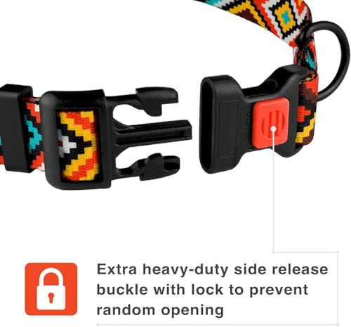 CollarDirect Aztec Hundehalsband Verstellbare Nylon Tribal Muster Geometrische Haustier-Halsbänder für Hunde Klein Mittel Groß Welpe Zubehör