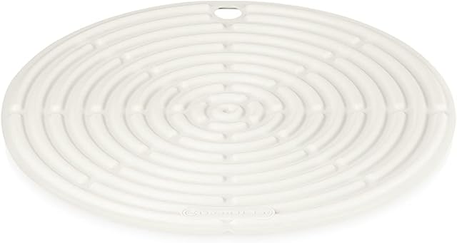 Le Creuset Cool Tool, Pot holder/trivet, Silicone, Round, 20 cm, Meringue, 42404207160000