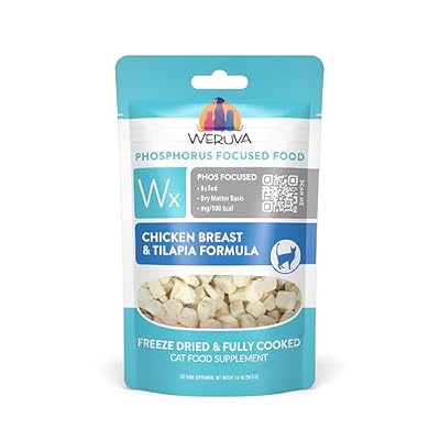 Weruva Wx Phos Focused Freeze Dried, Chicken Breast & Tilapia Formula, 1oz Bag