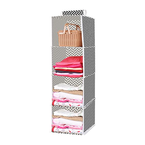 PrettyKrafts 4 Tiers Clothes Hanging Organizer, Wardrobe for Regu...