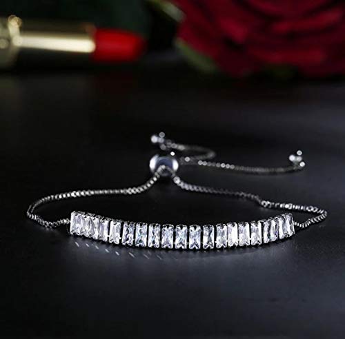 Pulseira Feminina De Pedra Zircônia Banho Prata 925