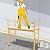 MSWY 5 Inch Scaffolding Casters, Set of 4 Heavy Duty Baker Scaffold Wheels with Dual Locking Brakes, Rubber Casters Square 1.25" Stem Replacement for 6ft Baker Scaffold, 300LBS Capacity per Caster