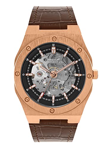 French Connection Leather Analog Gold Dial Mens Watch-Fca02-10, Band_Rose Gold (B0BHKNLJ6K) Amazon Price History, Amazon Price Tracker