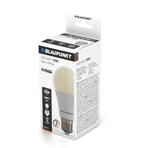 Blaupunkt LED Bulb Classic A65 LED lamp, E27 Base Screw, 18W, Replaces 180W Incandescent, Warm White 2700K, Yellow Light, Non-dimmable, 1980 Lumen, Light Bulb, Room Lighting, 1 Piece (Pack of 1) - Image 2
