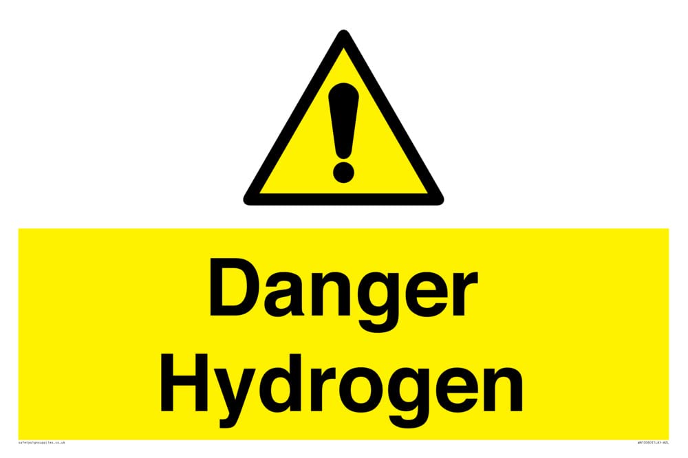 Danger Hydrogen Sign - 600x400mm - A2L