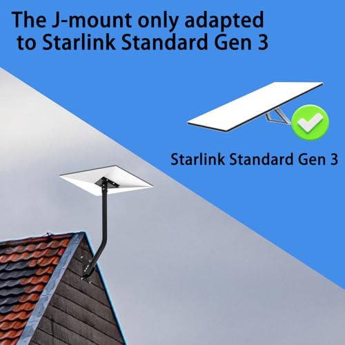 25inch Starlink GEN-3 Mounting Kit, Starlink Long Wall Mount, Starlink Roof Mount, Starlink Pole Mount, for Starlink Internet Kit Satellite (Include Screws&Drill bit) (gen 3 Long J Mount) by wuutyty - Image 2