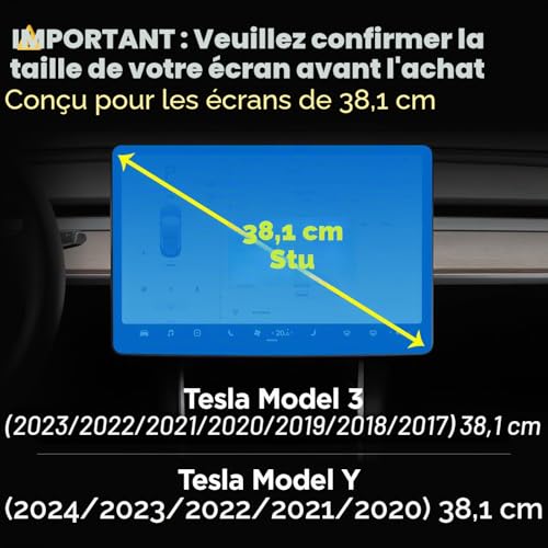 Éliminer les reflets sur Tesla Model 3 avec le verre mat Spigen