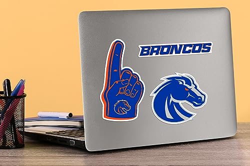 Image of Boise State University 8ct Vinyl Large Deluxe Stickers Variety Pack - Laptop, Water Bottle, Scrapbooking, Tablet, Skateboard, Indoor /Outdoor - Set of 8
