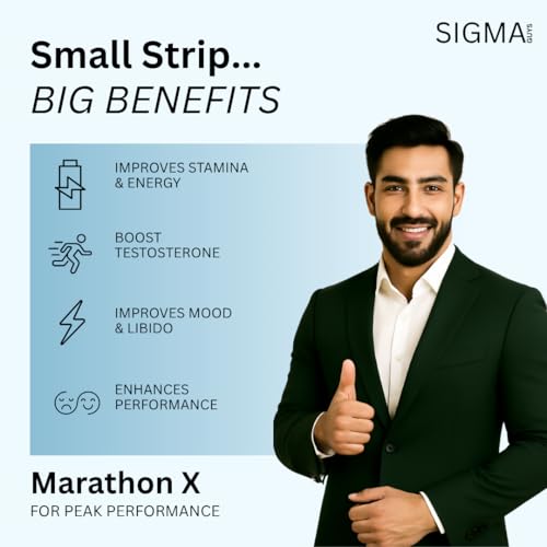Image of Marathon X Ultra Vitality Melts /Strips Helps Increase Performance & Strength | For Men | Lasts upto 6 Hours Pack of 12