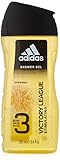 adidas Victory League Duschgel 3-in-1, Würzig-frischer Duft mit Bergamotte & Lavendel für Körper, Haare & Gesicht, pH-hautfreundlich, 6er Pack (6 x 250 ml)
