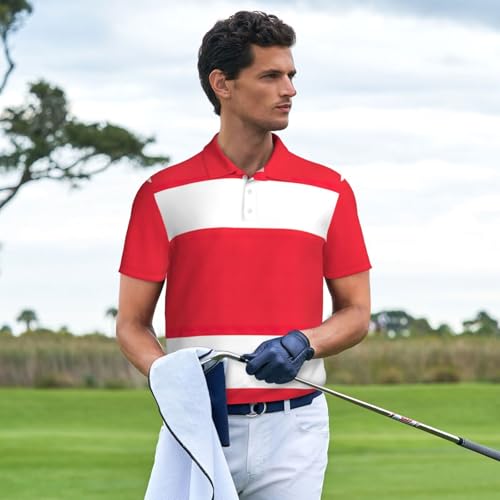 Polo manches courtes drapeau autrichien aux finitions soignées - 3