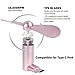 TOPUSER Cell Phone Fan, Portable Aluminum Alloy Shell Mobile Phone Fan Cooling Fan Air Conditioner Cooler, Mini Fan for Android Cell Phone, Compatible for Type C Port Phone Fan (Type C, Silver)