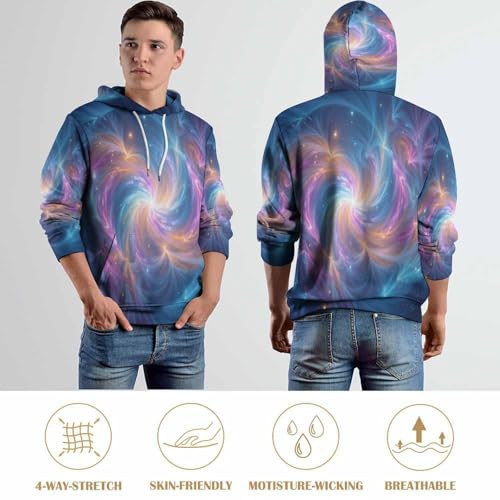 Sweat à capuche à manches longues avec motifs 3D graphiques durables - 5