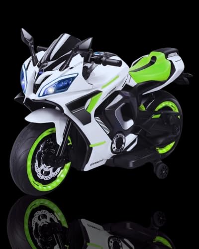 Image of LITTLE PUP Yamaha R9 Battery Operated Bike for Kids | Electric Bike for Child | LED Light & Music | Baby Ride on Toy Rechargeable Battery | for Kids to Drive 2 to 10 Years Boys and Girls