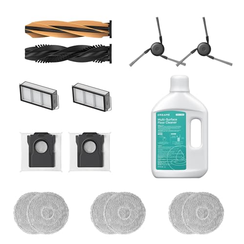 Image of dreame Robot Vacuum Accessories Kit Compatible with X50 Ultra / L50 Ultra/L40s Ultra (Detangling DuoBrush*1, Side Brush*2, Dust Box Filter*2, Dust Collection Bag*2, Cleaning Solution*1, Mop Pad*6)