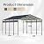 Devoko 12x20 FT Metal Carport, Heavy Duty Car Canopy with Galvanized Steel Roof, Reinforced Base Frame, All-Weather Garage, Outdoor Shelter for Cars, Trucks, Boats, Tractors & RV (Black)