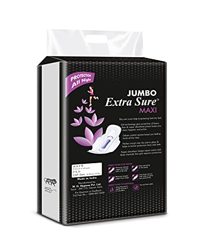 Extra Sure� Jumbo XXXL Ultra Clean Soft Thin Dry Cottony Sanitary Napkin Pad With Wing For Women Girl (40) - Image 2