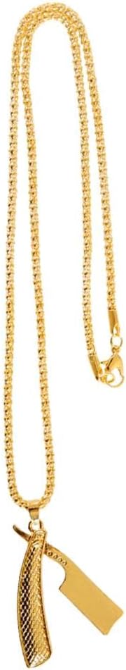 Trendy RetailCute Alloy Straight Razors Beauty Salon Pendant Necklace Charm w/Long Chain