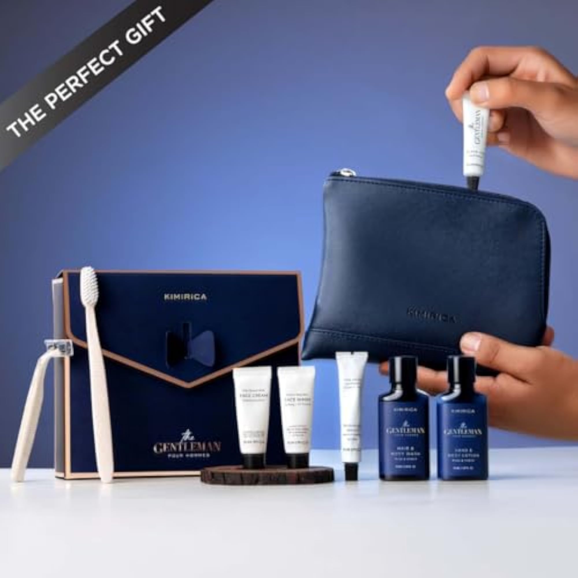 Kimirica Gentlemen Travel Kit Set, 9 Pcs for Men