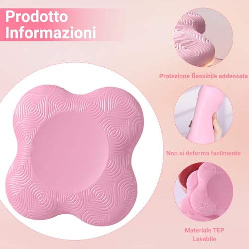 Lot de 2 coussins de yoga, genouillères, antidérapants, accessoires de yoga, résistants à l'usure, pour protéger les genoux, les chevilles, les mains et les coudes, pour la gymnastique, le – Image 5