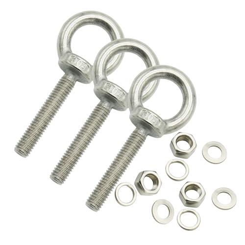 Boulons à œil M6 acier inoxydable 50mm pour corriger les fixations extérieures défaillantes x6