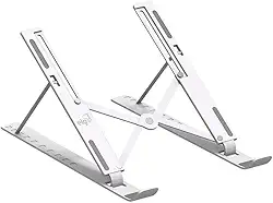 Suporte de Mesa Portátil para Notebook/Laptop de 10' a 17,3', 10 Níveis de Regulagem, Dobrável, Inclui Bolsa de Transporte, Branco, NTB8520W, ELG