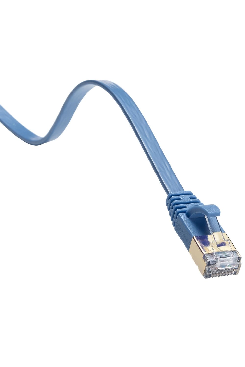 Sanwa Supply Cat 7 Flat LAN Cable (49.2 ft (15 m), Blue) KB-FLU7-15BL