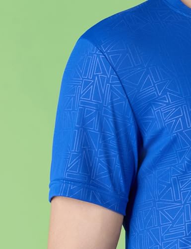 Image of Amazon Brand - Symbol Men's Active /Sports Tonal Printed T-Shirt | Round Neck | Regular Fit (Available in Plus Sizes)