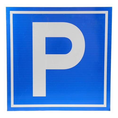 Señal P de Estacionamiento en Aleación de Aluminio Rígido FOMIYES con Placa de Seguridad