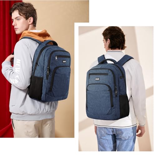 Image of Paude Backpack School, Laptop, Bookbag for Teen Boys 15.6 Inch College, Business, Work, Travel (Blue, 15.6 inch)
