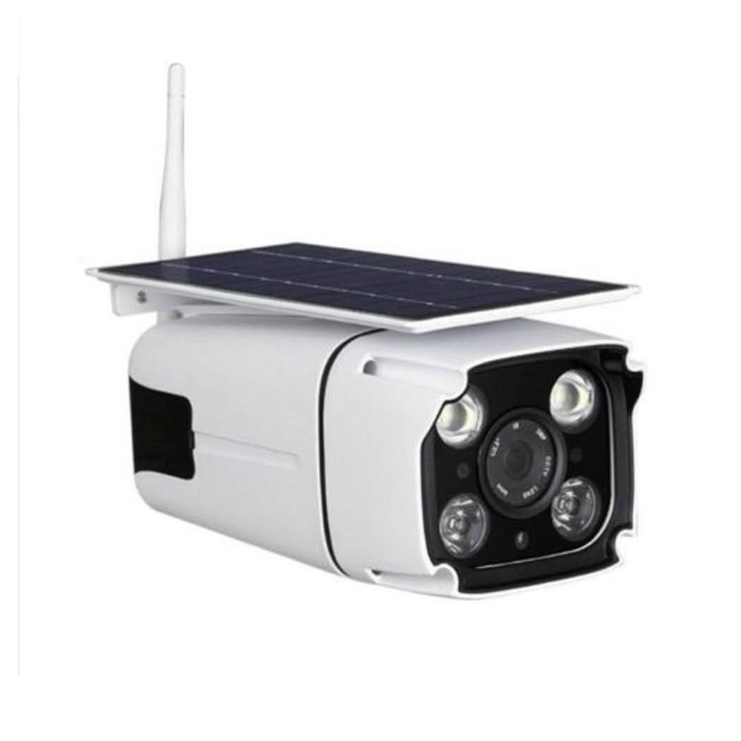 Trade Shop - Telecamera con Pannello Solare WiFi da Esterno Ip67 2.0mp Sensore PIR 202 Had