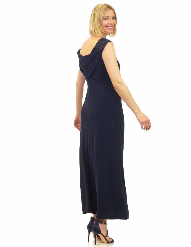 Amazon.com: Alex Evenings womens Long Cowl Back (Petite and Regular)  Special Occasion Dress, Navy, 4 US : Clothing, Shoes & Jewelry