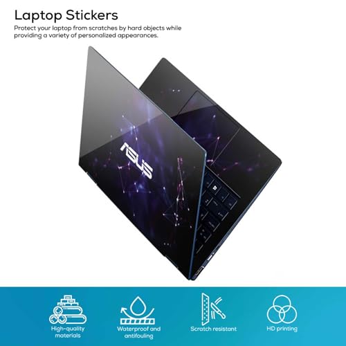 Image of DSGN 68 Full Body Laptop Skin Bubble-Free| Laminated| Removable| HD Quality Sticker for Laptops Upto 15.6 Inches Compatible with Asus