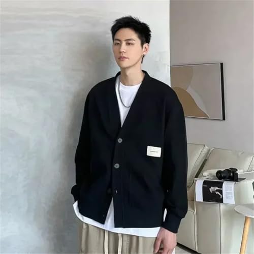 Men Knitted Sweaters for with Pockets Man Clothes V Neck Cardigan3