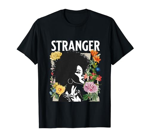 Stronger African American Ladies Black Queen Collage Fleurs T-Shirt