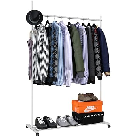 KLASS Heavy Duty Portable Clothes Rail with Storage Cover