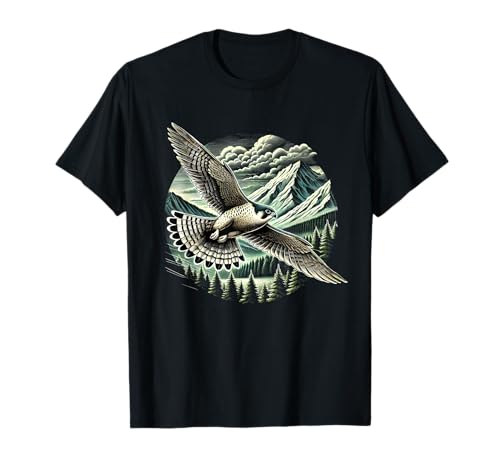Peregrine Falcon Fly Bird Raptor Lover Birding Watcher T-Shirt