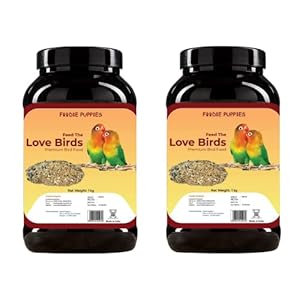 Foodie Puppies Bird Food for Lovebirds – 2Kg | Natural and Healthy Premium Mix Seeds, Kangani, Yellow Proso, Sunflower, Browntop, Oats, Pearls, Niger
