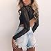 Body Mujer Elegantes Vintage Transparentes Encaje Monos Manga Larga V Cuello Bodies...